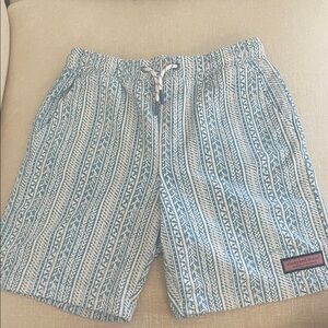 Vineyard Vines Blue & White Striped Pattern Kids Shorts